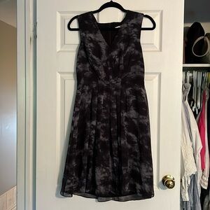 Womens black and grey midi dress